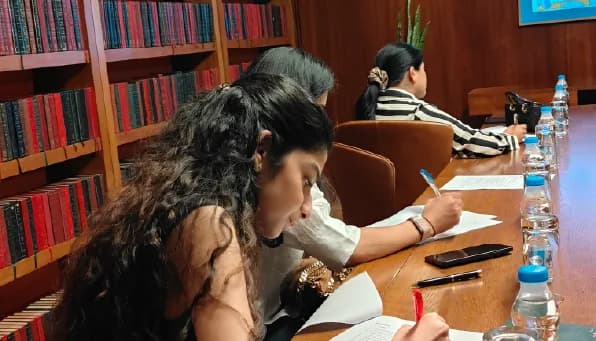 Participants working through an exercise at Bower EDGE