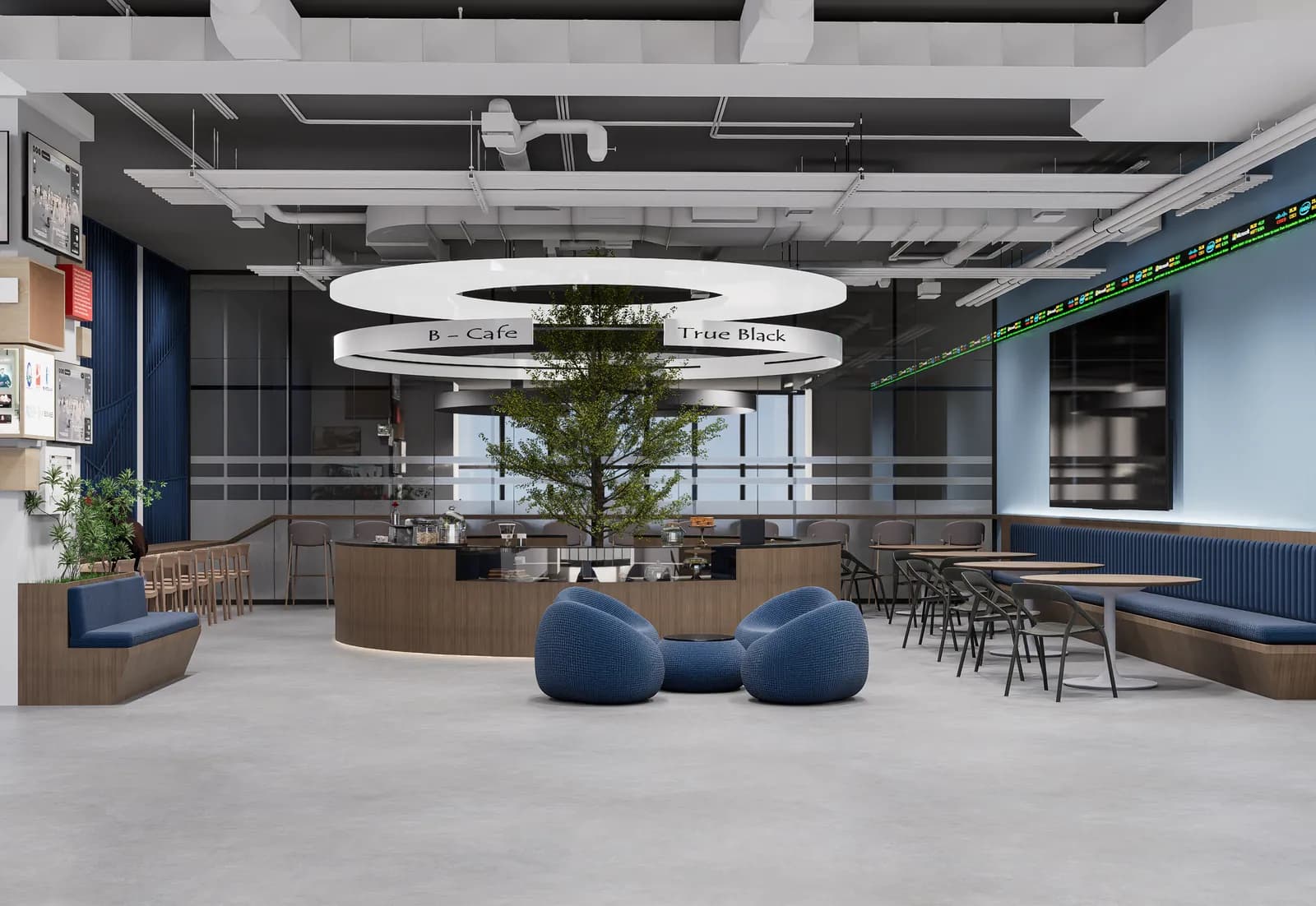 The campus café where students recharge