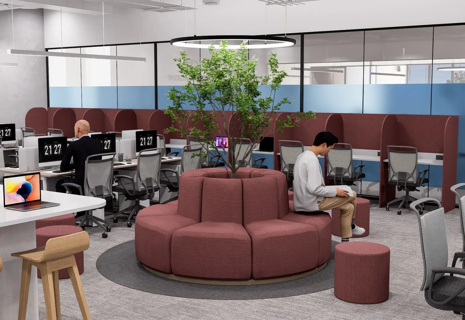 Campus lounge seating area