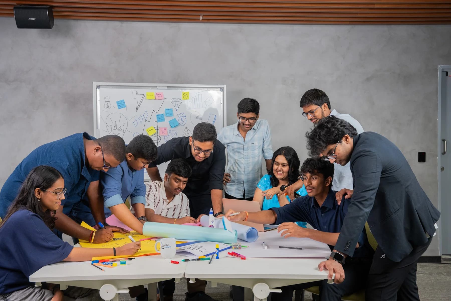 Bower UG cohort collaborating during a workshop